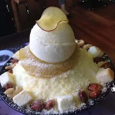 Per dag 68kg ijs opslagcapaciteit Aanpassen Bingsu ijs scheermachine met concurrerende