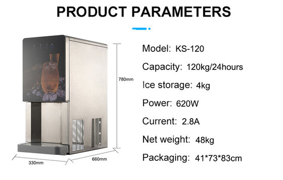 330*680*780mm KS-120 Gepersonaliseerde ijsmaker en waterdispenser machine met dispenser