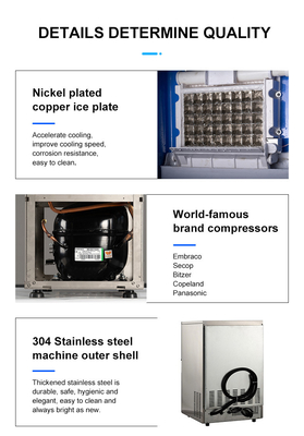 220V LZ-120 Commerciële kristallen kubus ijsmachine 50kg/24 uur Uitgangsdoeltreffendheid